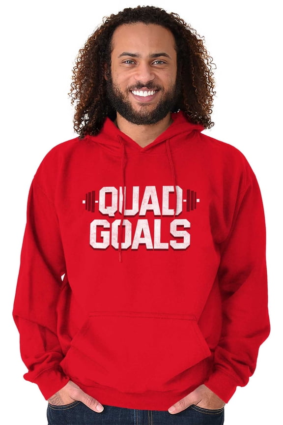Quad Goals Weightlifting Barbell Hoodie Sweatshirt Women Men Brisco Brands L