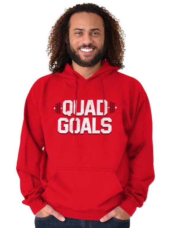 Quad Goals Weightlifting Barbell Hoodie Sweatshirt Women Men Brisco Brands L