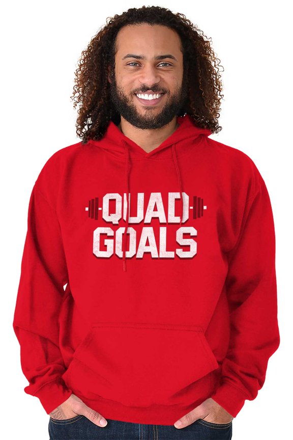Quad Goals Weightlifting Barbell Hoodie Sweatshirt Women Men Brisco Brands S