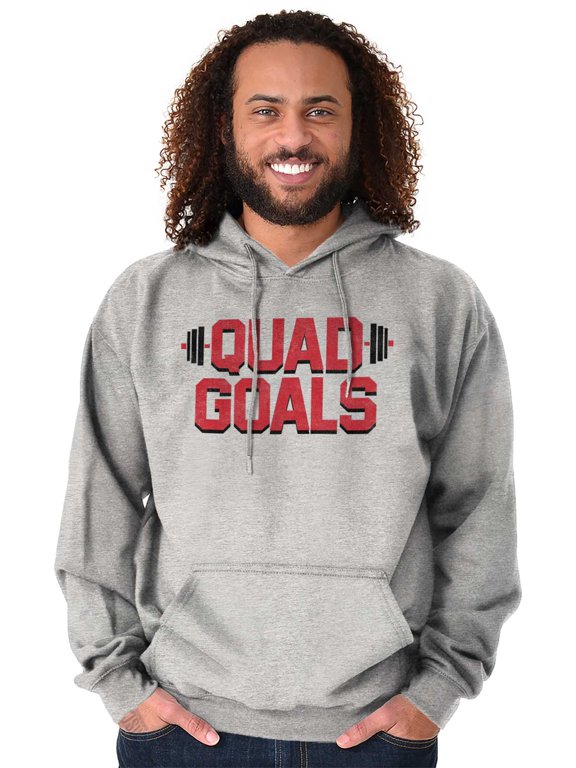Quad Goals Weightlifting Barbell Hoodie Sweatshirt Women Men Brisco Brands S
