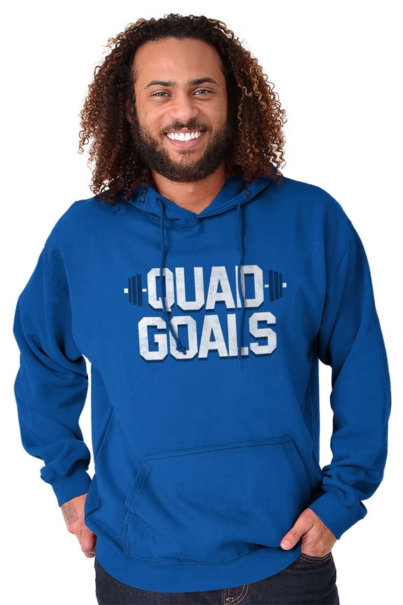 Quad Goals Weightlifting Barbell Hoodie Sweatshirt Women Men Brisco Brands S