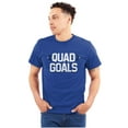 thumbnail image 1 of Quad Goals Weightlifting Barbell Men's Graphic T Shirt Tees Brisco Brands L, 1 of 6