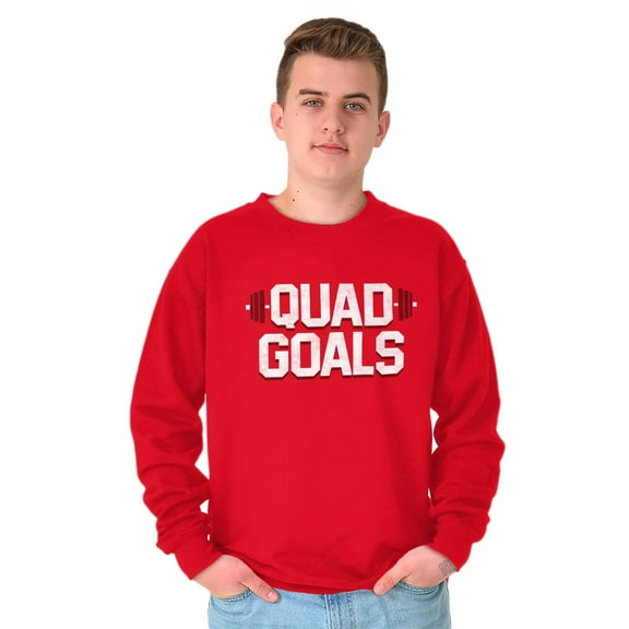 Quad Goals Weightlifting Barbell Unisex Plus Size Sweatshirt Brisco Brands 5X