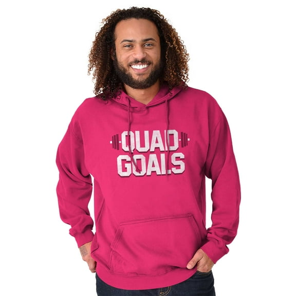 Quad Goals Weightlifting Barbell Unisex Plus Fleece Graphic Hoodie Brisco Brands 2X