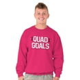 thumbnail image 1 of Quad Goals Weightlifting Barbell Unisex Plus Fleece Graphic Sweatshirt Brisco Brands 2X, 1 of 5