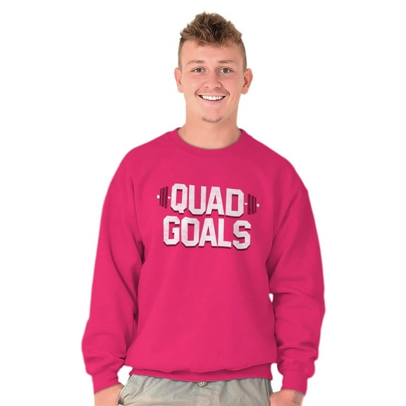 Quad Goals Weightlifting Barbell Unisex Plus Fleece Graphic Sweatshirt Brisco Brands 3X