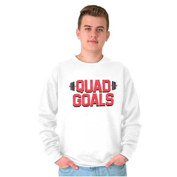 Quad Goals Weightlifting Barbell Unisex Plus Fleece Graphic Sweatshirt Brisco Brands 3X