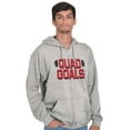 thumbnail image 1 of Quad Goals Weightlifting Barbell Unisex Fleece Graphic Zip Up Hoodie Brisco Brands 5X, 1 of 5