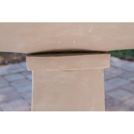 Quad Outdoor Floor Fountain with Gray Finish