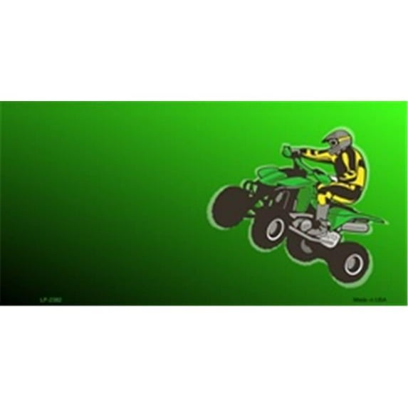 Quad Rider Offset Flat License Plates Tags