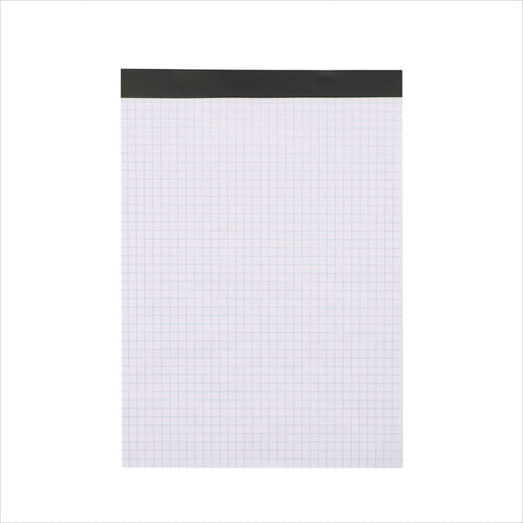 Quad-Ruled Graph Paper Pad with Sturdy Back, Perforated, 8.5" x 11.75", White, 100 Sheets/Pad, 2-Pack