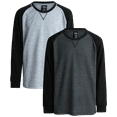 thumbnail image 1 of Quad Seven Boy's Thermal Top - 2 Pack Waffle Knit Crewneck Pullover Long Sleeve Shirts for Boys 8-18, 1 of 7
