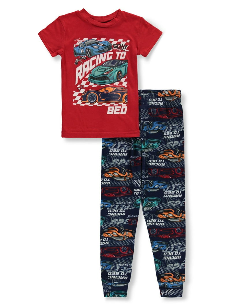 Quad Seven Boys' 2-Piece Race Car Pajamas Set Color: multi Size:
