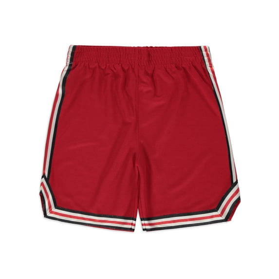 Quad Seven Boys' Athletic Mesh Basketball Shorts Color: red Size: 5 - 6