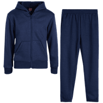 Quad Seven Boys' Fleece Jogger Outfit Set - 2 Piece Basic Full Zip Hoodie and Sweatpants (8-18)