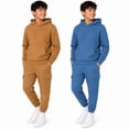thumbnail image 1 of Quad Seven Boys' Fleece Jogger Set - 4 Piece Solid Pullover Hoodie and Cargo Sweatpants (Size: 8-18), 1 of 7