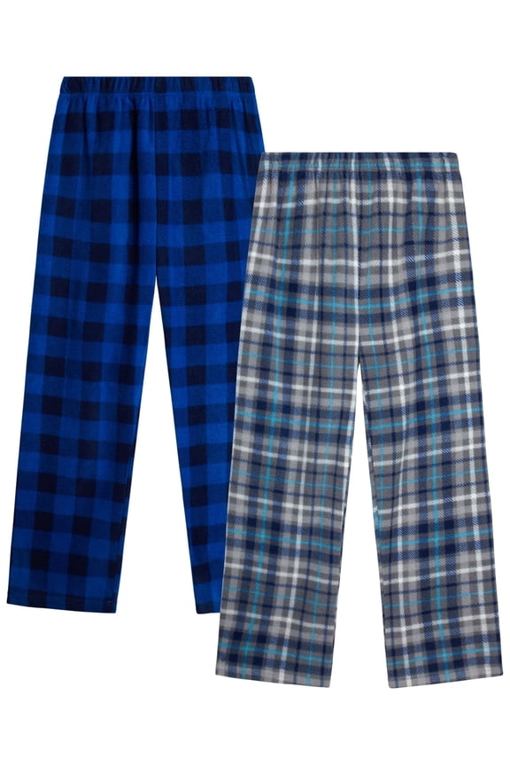 Boys' Pajama Pants - 2 Pack Fleece Sleep and Lounge Pants (Size: 5-18)