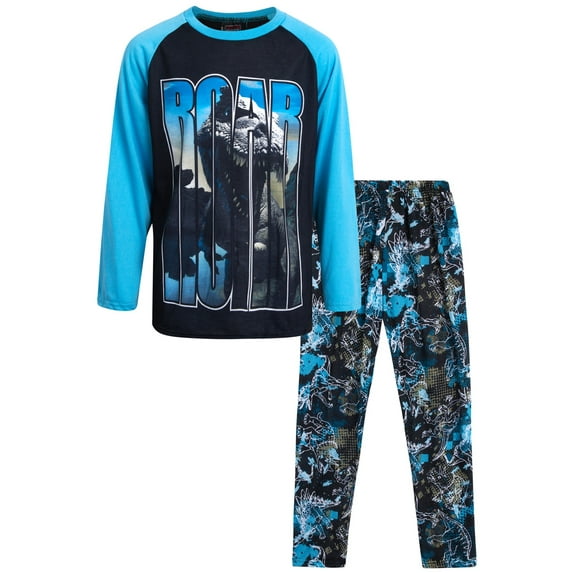 Quad Seven Boys' Pajama Set - 2 Piece Long Sleeve Sublimation Top and Pajama Pants for Boys (8-18)