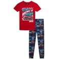 thumbnail image 1 of Quad Seven Boys' Pajama Set - 2 Piece Soft Stretch Hacci Pajama Top and Pants Set for Boys (4-12), 1 of 7