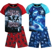 Quad Seven Boys' Pajama Set - 2 or 4 Piece Sleep Shirt and Pajama Shorts (8-18)