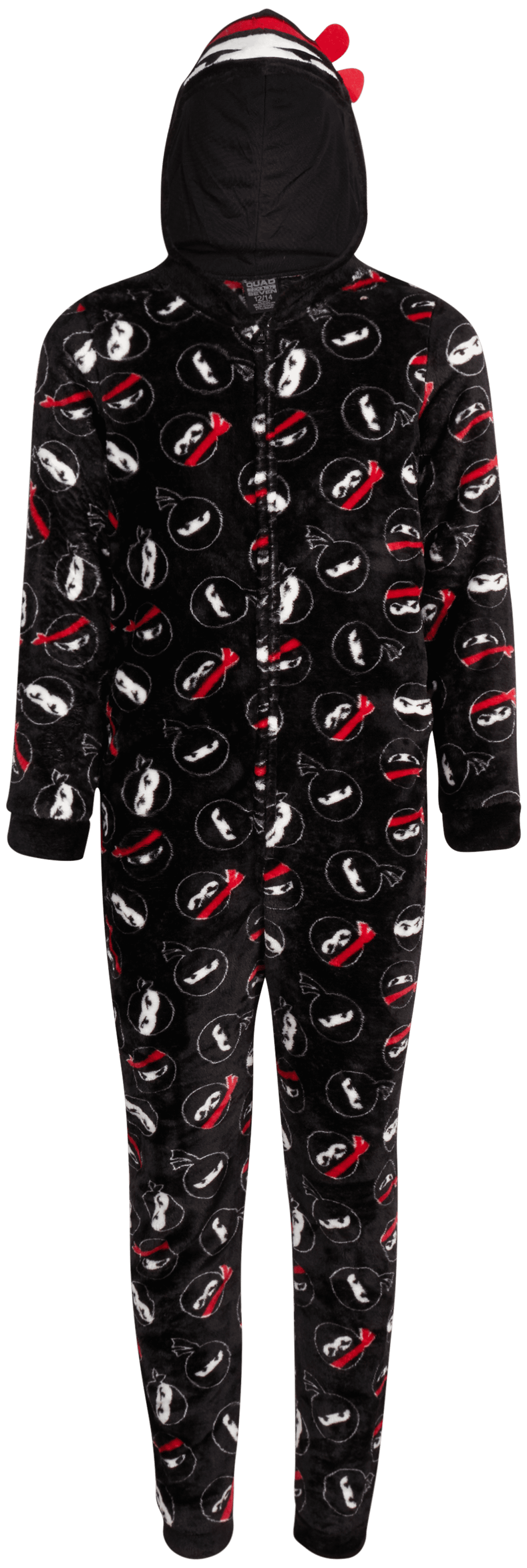 Quad Seven Boys Plush Fleece Onesie Pajamas with 3D Character Hood