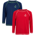 thumbnail image 1 of Quad Seven Boys' Rash Guard Shirt - 2 Pack Long Sleeve Swim Shirt (Size: 2T-18), 1 of 6