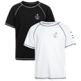 thumbnail image 1 of Quad Seven Boys' Rash Guard Shirt - 2 Pack Short Sleeve Swim Shirt (Size: 2T-18), 1 of 6