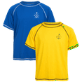 thumbnail image 1 of Quad Seven Boys' Rash Guard Shirt - 2 Pack Short Sleeve Swim Shirt (Size: 2T-18), 1 of 6