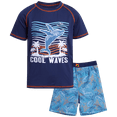thumbnail image 1 of Quad Seven Boys' Rashguard Set - Short Sleeve Swim Shirt and Bathing Suit Set (Size: 4-12), 1 of 7