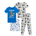 thumbnail image 1 of Quad Seven Boys' Snug Fit Pajama Set - 4 Piece Sleep Shirt, Pajama Pants and Shorts (4-12), 1 of 7