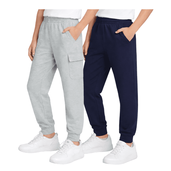Quad Seven Boys Sweatpants - 2 Pack Fleece Athletic Boys Joggers and Cargo Pants (Sizes:8-18)