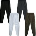 thumbnail image 1 of Quad Seven Boys' Sweatpants - 4 Pack Active Fleece Cargo and Basic Jogger Pants (Size: 4-18), 1 of 6