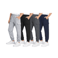 thumbnail image 1 of Quad Seven Boys' Sweatpants - 4 Pack Active Fleece Cargo and Basic Jogger Pants (Size: 4-18), 1 of 6