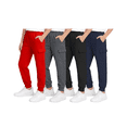 thumbnail image 1 of Quad Seven Boys Sweatpants Soft Active Fleece Cargo and Basic Jogger Pants with Pockets 4 Pack, 1 of 6
