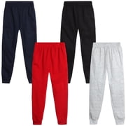 Quad Seven Boys  Sweatpants   4 Pack Active Fleece Joggers Size 4-18