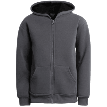Quad Seven Boys Sweatshirt – Heavyweight Sherpa Fleece Lined Zip Hoodie Sweatshirt (Size: 8-18)