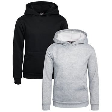 Quad Seven Boys' Sweatshirts - 2 Pack Basic Fleece Pullover Hoodies for Kids (Sizes: 8-18)