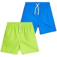 thumbnail image 1 of Quad Seven Boys' Swim Trunks - 2 Pack Basic Solid Quick Dry Board Shorts Bathing Suit (8-18), 1 of 7