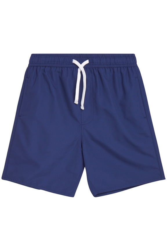 Boys Swim Trunks Basic Solid Quick Dry Board Shorts Bathing Suit with Mesh Lining