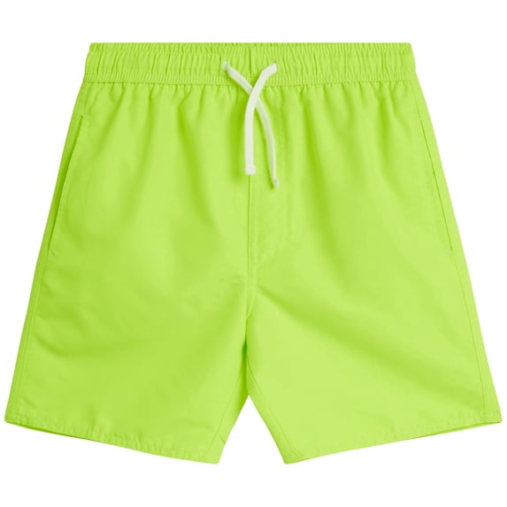 Quad Seven Boys Swim Trunks Basic Solid Quick Dry Board Shorts Bathing Suit with Mesh Lining