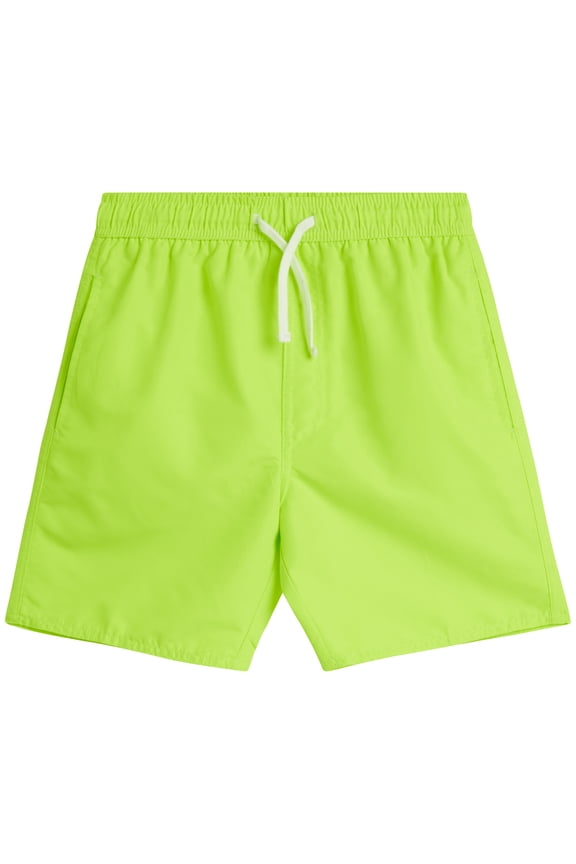 Boys Swim Trunks Basic Solid Quick Dry Board Shorts Bathing Suit with Mesh Lining