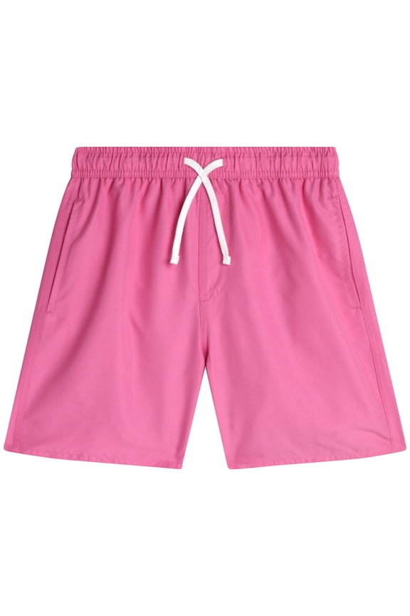 Boys Swim Trunks Basic Solid Quick Dry Board Shorts Bathing Suit with Mesh Lining