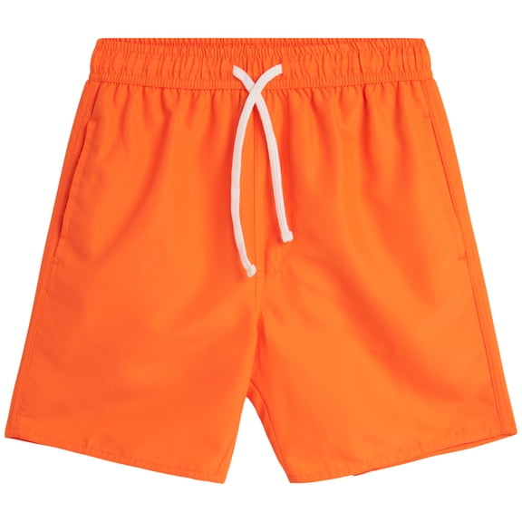 Quad Seven Boys Swim Trunks Basic Solid Quick Dry Board Shorts Bathing Suit with Mesh Lining