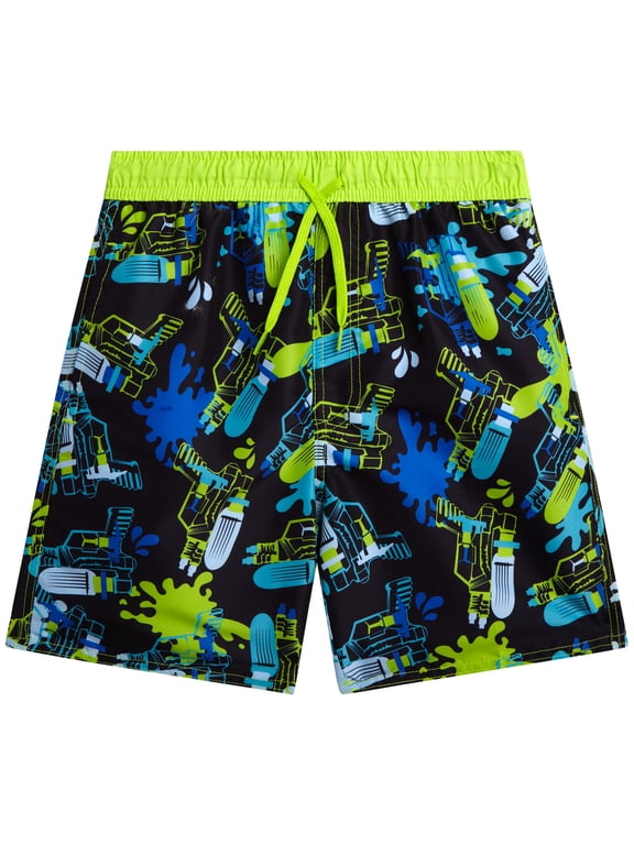 Boys' Swim Trunks - Quick Dry Board Shorts Bathing Suit (Size: 8-18)