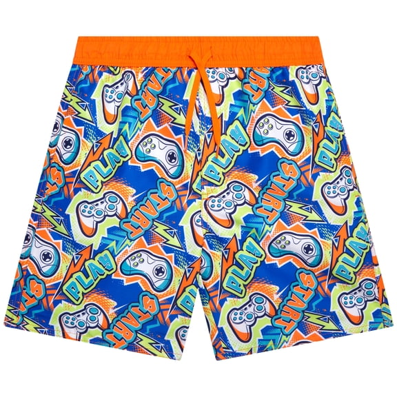 Quad Seven Boys' Swim Trunks - Quick Dry Board Shorts Bathing Suit (Size: 8-18)