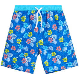 Boys UPF 50 Soft Stretch Below the Knee Swim Board Shorts Royal Walmart