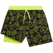 Quad Seven Boys Swim Trunks Quick Dry Swimming Shorts with Compression Liner