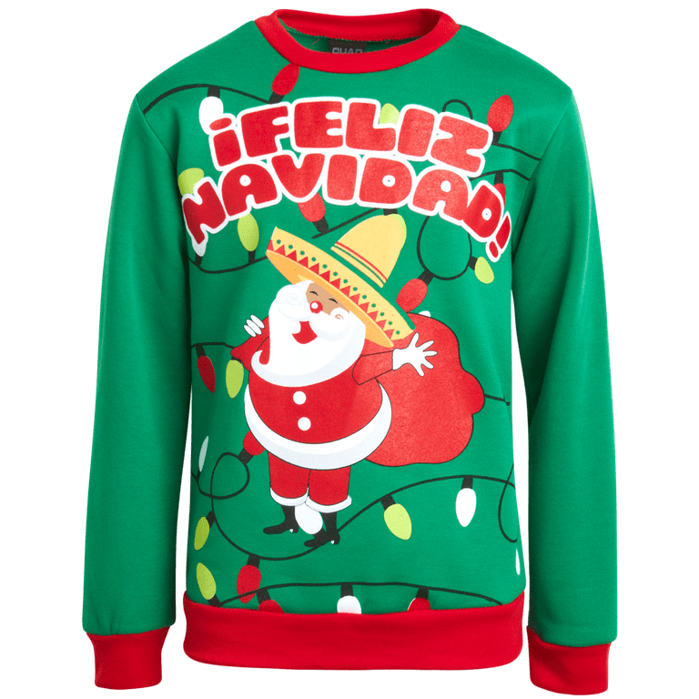 Quad Seven Boys Ugly Christmas Sweater Fleece Novelty Xmas Holiday Party Pullover Sweatshirt 4 18 Walmart