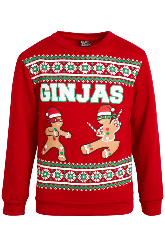 Boys Ugly Christmas Sweater Fleece Novelty Xmas Holiday Party Pullover Sweatshirt