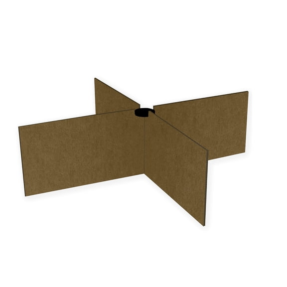 Quad Table Divider - 4 way - Brown Kraft - 47L" x 47W" x 13.75H"